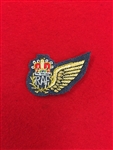 Quality Royal Air Force WSO/WSOp Mess Dress Badge Hand Embroidered Gold Bullion Wire.