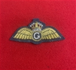 Royal Air Force Glider Pilot Wing King's Crown Gold Bullion Mess Dress Badge