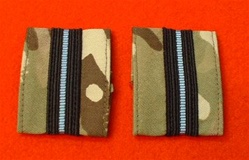 Flying Officer Multicam Rank Slides ( RAF Officer FO Multi Terrain Pattern Combat Rank Tabs ) RAF FO MTP Combat Badge