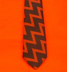 Blue Royal Artillery Regimental Tie with red zig zag pattern ( RA Tie ) British Army Tie.