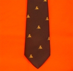 Blue Royal Artillery Regimental Tie with Motif ( RA Tie ) British Army Tie with Motif