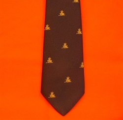 Blue Royal Artillery Regimental Tie with Motif ( RA Tie ) British Army Tie with Motif