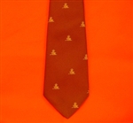 Maroon Royal Artillery Regimental Tie with Motif ( RA Tie ) British Army Tie with Motif