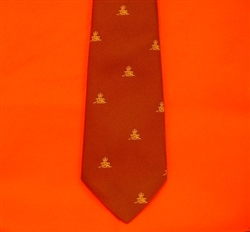 Maroon Royal Artillery Regimental Tie with Motif ( RA Tie ) British Army Tie with Motif