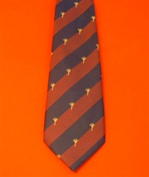 Quality Welsh Guards Regimental Tie ( Army Maroon & Blue Crest Motif Tie ) Army Tie