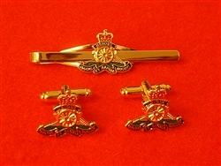 RA Cufflinks & Tie Slider Box Set ( Royal Artillery Cufflinks ) British Army Cufflinks &Tie slider.