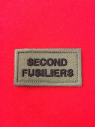 High Quality Second Fusiliers Olive Green TRF Combat Badge British Army TRF