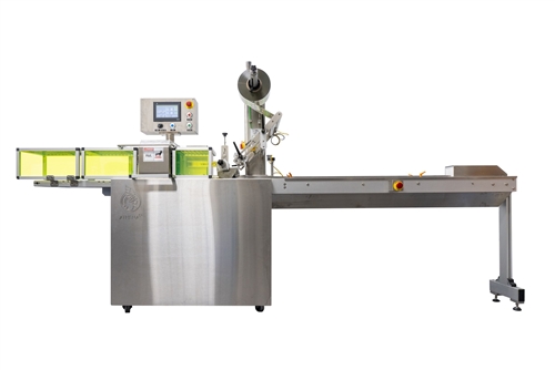 ATHENA-S3 Horizontal Flow Wrapper, showcasing its stainless steel build and high-tech control system for effective packaging
