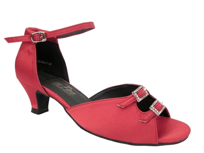 Style 1620 Red Satin Cuban Heel