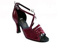 Style 1651 Red Sparkle & Red Patent - Women's Dance Shoes | Blue Moon Ballroom Dance Supply