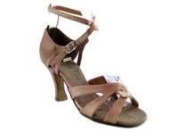 Style 1658 Brown Satin - Women's Dance Shoes | Blue Moon Ballroom Dance Supply