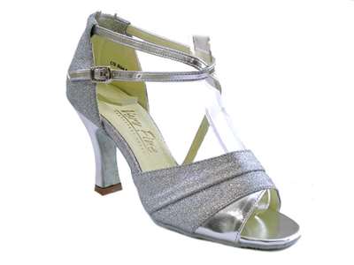 Style 1659 Silver Stardust & Silver Leather - Women's Dance Shoes | Blue Moon Ballroom Dance Supply
