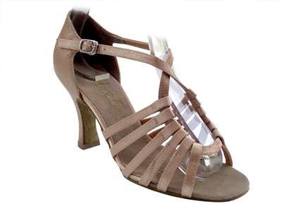 Style 1661 Brown Satin - Women's Dance Shoes | Blue Moon Ballroom Dance Supply