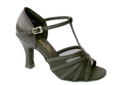 Style 16612 Black Leather & Black Mesh - Women's Dance Shoes | Blue Moon Ballroom Dance Supply