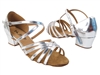 VF 1670C Silver Leather Cuban Heel - Women's Dance Shoes | Blue Moon Ballroom Dance Supply
