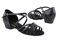 Style 1670FT Black Leather Flat Heel - Women's Dance Shoes | Blue Moon Ballroom Dance Supply