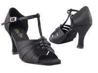 VF 1672 Black Satin - Women's Dance Shoes | Blue Moon Ballroom Dance Supply