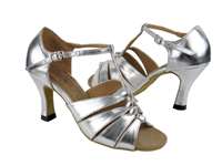 VF 1672 Silver Leather - Women's Dance Shoes | Blue Moon Ballroom Dance Supply