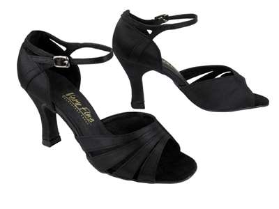 Style 1680 Black Satin - Women's Dance Shoes | Blue Moon Ballroom Dance Supply