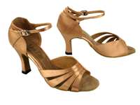 Style 1680 Brown Satin - Women's Dance Shoes | Blue Moon Ballroom Dance Supply