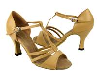 Style 1683 Beige Brown Leather - Women's Dance Shoes | Blue Moon Ballroom Dance Supply