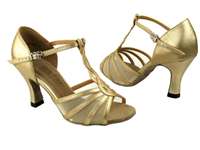 Style 1692 Light Gold & Flesh Mesh - Women's Dance Shoes | Blue Moon Ballroom Dance Supply