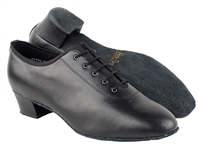 2302 Black Leather Latin Heel - Men's Dance Shoes | Blue Moon Ballroom Dance Supply