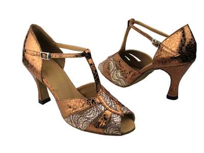 Style 2702 Copper Sparkle & Ultra Copper - Women's Dance Shoes | Blue Moon Ballroom Dance Supply