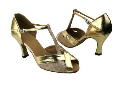 Style 2703 Gold Stardust & Gold - Women's Dance Shoes | Blue Moon Ballroom Dance Supply