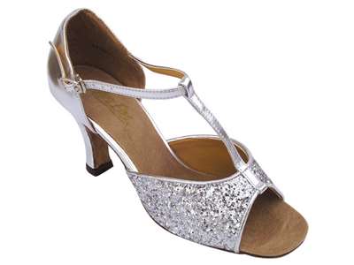 Style 5004 Silver Sparkle - Women's Dance Shoes | Blue Moon Ballroom Dance Supply