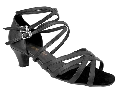Style 5008 Black Leather Cuban Heel - Women's Dance Shoes | Blue Moon Ballroom Dance Supply
