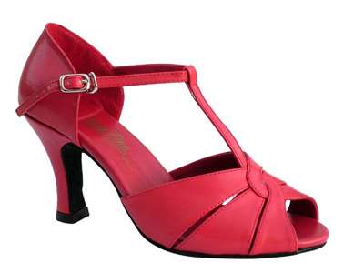 Style 6006 Red Leather - Women's Dance Shoes | Blue Moon Ballroom Dance Supply