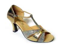 Style 6016 Gold Leather & Gold Sparklenet