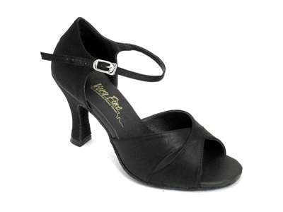 Style 6029 Black Satin - Women's Dance Shoes | Blue Moon Ballroom Dance Supply