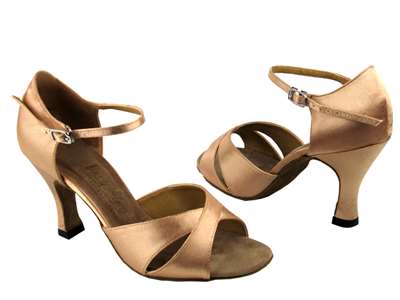 Style 6029 Brown Satin - Women's Dance Shoes | Blue Moon Ballroom Dance Supply