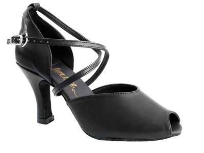 Style 6033 Black Leather - Women's Dance Shoes | Blue Moon Ballroom Dance Supply