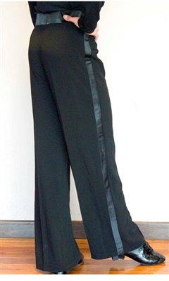 Style AD-MW02 1" Satin Side Stripe Pant - Quality Dancewear | Blue Moon Ballroom Dance Supply