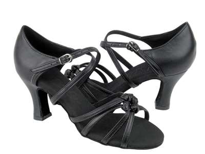 Style C5011 Black Leather - Ladies Dance Shoes | Blue Moon Ballroom Dance Supply