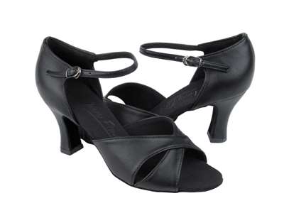 Style C6029 Black Leather - Ladies Dance Shoes | Blue Moon Ballroom Dance Supply