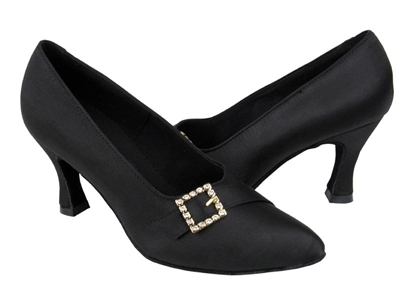 Style C6904 Black Satin - Ladies Dance Shoes | Blue Moon Ballroom Dance Supply