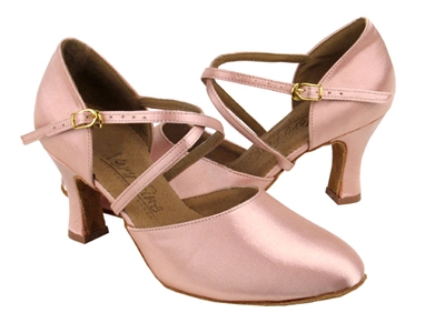 Style C9691 Flesh Satin - Ladies Dance Shoes | Blue Moon Ballroom Dance Supply