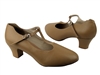 Style CD1111 Beige Leather Cuban Heel - Ladies Dance Shoes | Blue Moon Ballroom Dance Supply