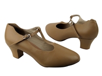 Style CD1111 Beige Leather Cuban Heel - Ladies Dance Shoes | Blue Moon Ballroom Dance Supply