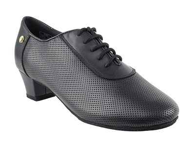 VF CD1122DB Black Perforated Leather - Women's Dance Shoes | Blue Moon Ballroom Dance Supply