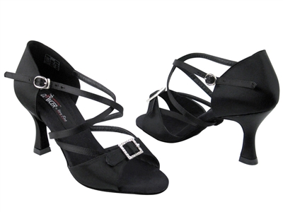 Style CD2013 Black Satin - Women's Dance Shoes | Blue Moon Ballroom Dance Supply