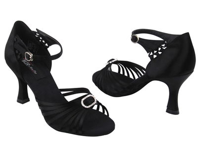 Style CD2043 Black Satin - Women's Dance Shoes | Blue Moon Ballroom Dance Supply