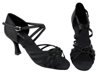 CD2151 Black Satin - Women's Dance Shoes | Blue Moon Ballroom Dance Supply