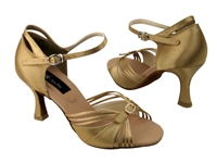 CD2166 Tan Satin - Women's Dance Shoes | Blue Moon Ballroom Dance Supply