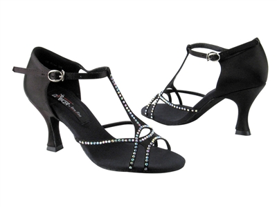 CD2804 Black Satin - Women's Dance Shoes | Blue Moon Ballroom Dance Supply