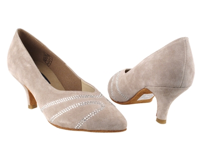 Style CD5504 Grey Suede - Ladies Dance Shoes | Blue Moon Ballroom Dance Supply